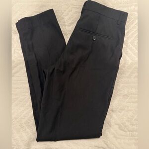 Kenzo homme black wool blend flat front dress pants 30in waist